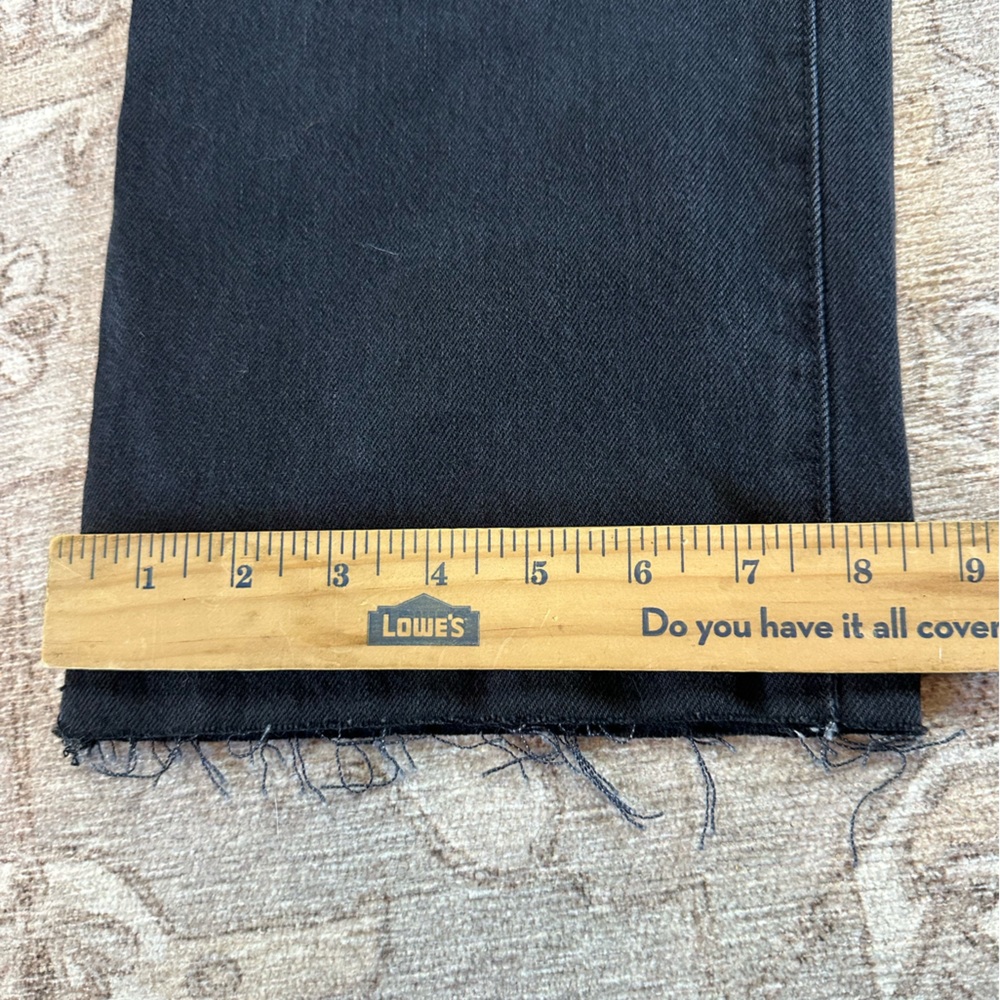 Good American Good Boy Black Jeans With Slit Waistband - Picture 12 of 12
